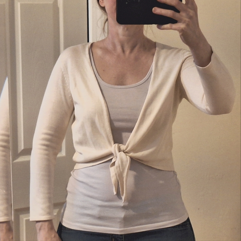 Silk/Cotton Cream Sweater